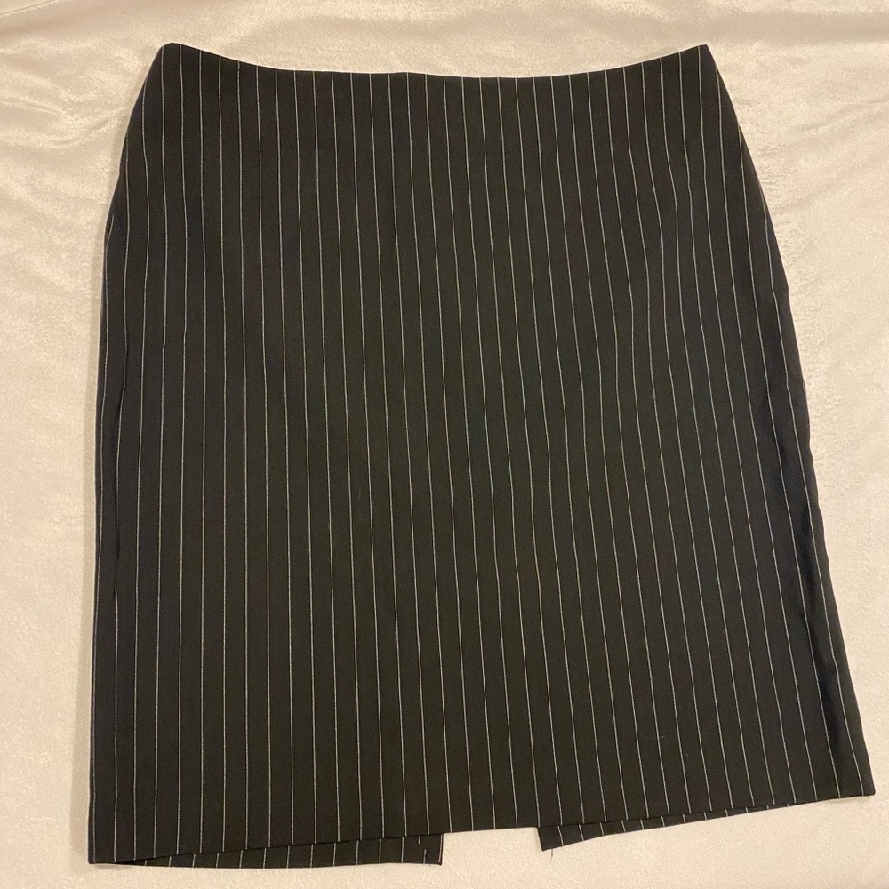 Victoria's Secret Black Pinstripe Pencil Skirt